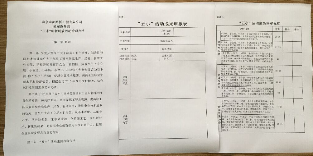 设备部开展“五小”活动半年度评比