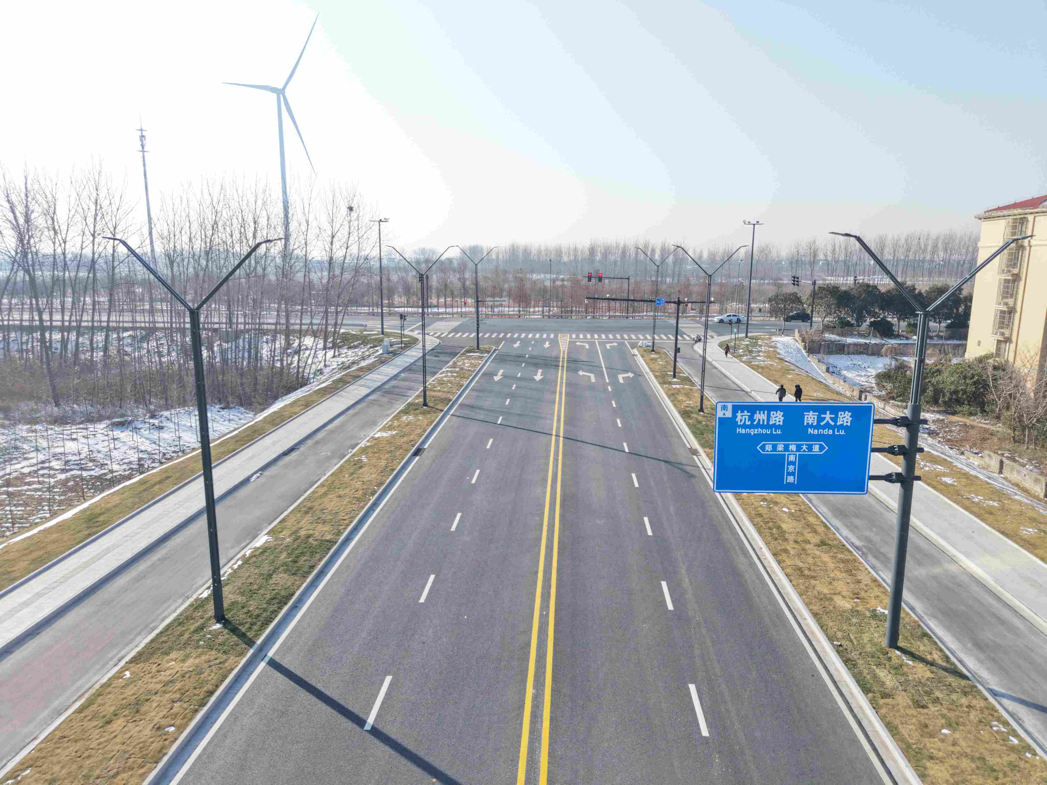 涟水南京路全线贯通通车 南北交通动脉赋能城市发展